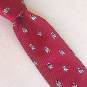 BROOKS BROTHERS | Red Silk Three Wise Monkeys Necktie
